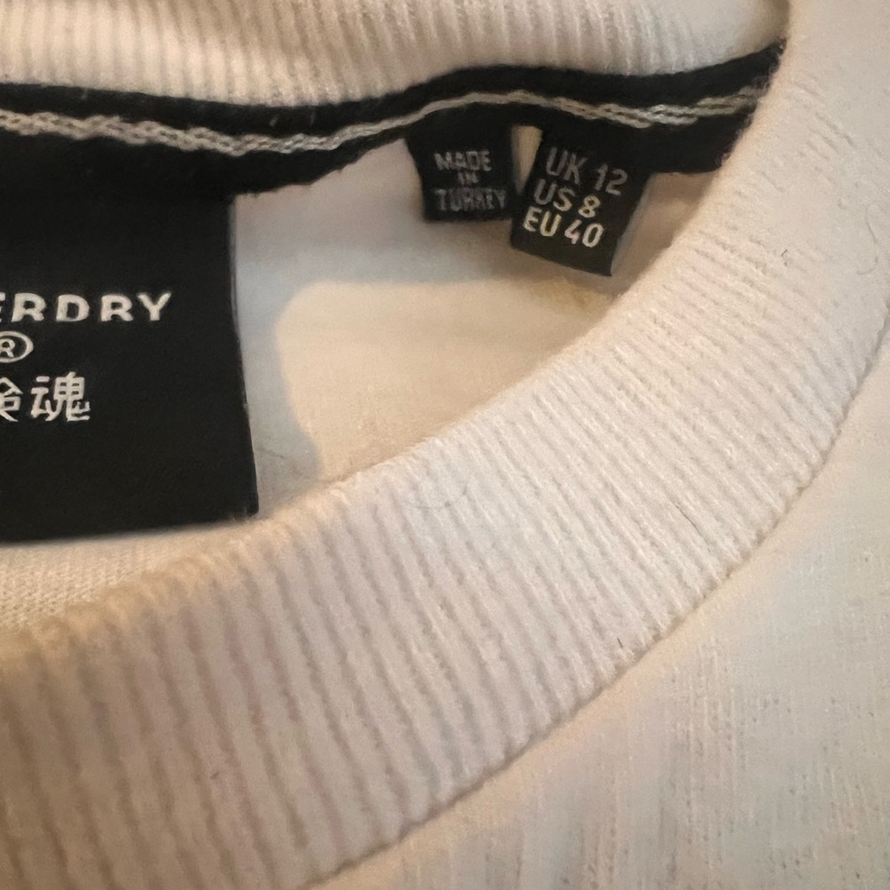 Superdry White Crew Neck Top